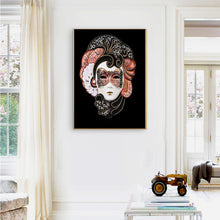 Load image into Gallery viewer, Diamond Painting - Full Round - mask woman (30*40CM)
