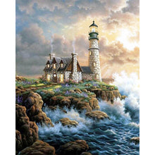 Load image into Gallery viewer, Diamond Painting - Full Square - seaside lighthouse (50*60CM)
