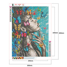 Load image into Gallery viewer, Diamond Painting - Full Round - butterfly woman (30*40CM)
