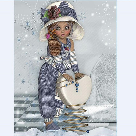 Diamond Painting - Full Round - cartoon girl (30*40CM)