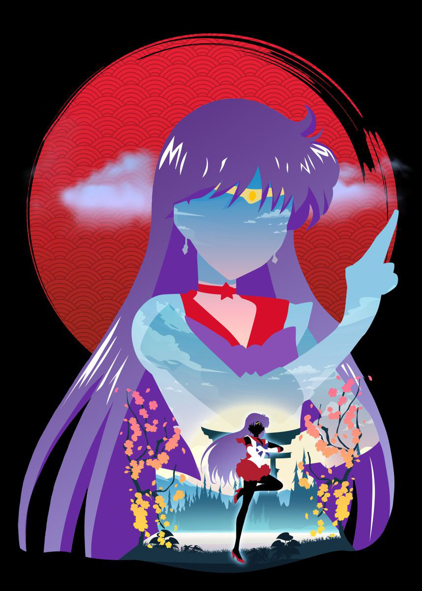 Diamond Painting - Full Round - silhouette - Anime Girl Sailor Moon (30*40CM)