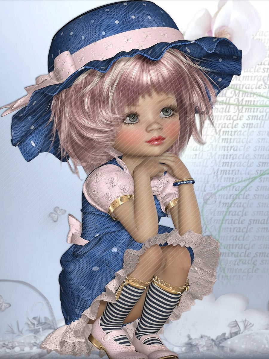 Diamond Painting - Full Round - big eyes girl (30*40CM)