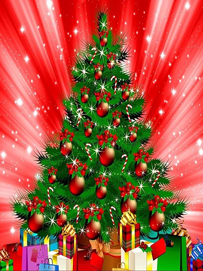 AB Diamond Painting - Full Round - Christmas Tree (40*53cm)
