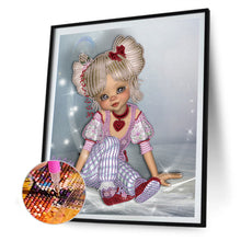 Load image into Gallery viewer, Diamond Painting - Partial Special Shaped - big eyes girl (30*40CM)
