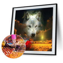Load image into Gallery viewer, Diamond Painting - Full Round - flower and wolf (50*50CM)
