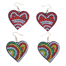 Load image into Gallery viewer, 5D DIY Diamond Painting Earrings Double-sided Heart Drop Earrings (RZ017)
