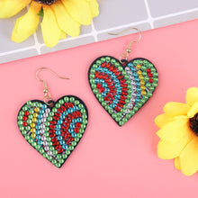 Load image into Gallery viewer, 5D DIY Diamond Painting Earrings Double-sided Heart Drop Earrings (RZ017)
