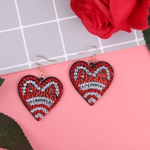 Load image into Gallery viewer, 5D DIY Diamond Painting Earrings Double-sided Heart Drop Earrings (RZ017)
