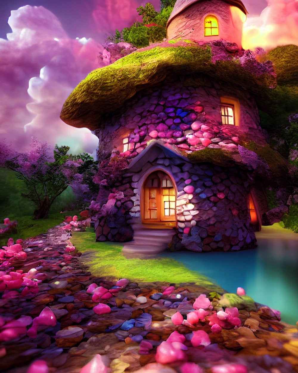 AB Diamond Painting - Full Round - Tree House (40*50cm)