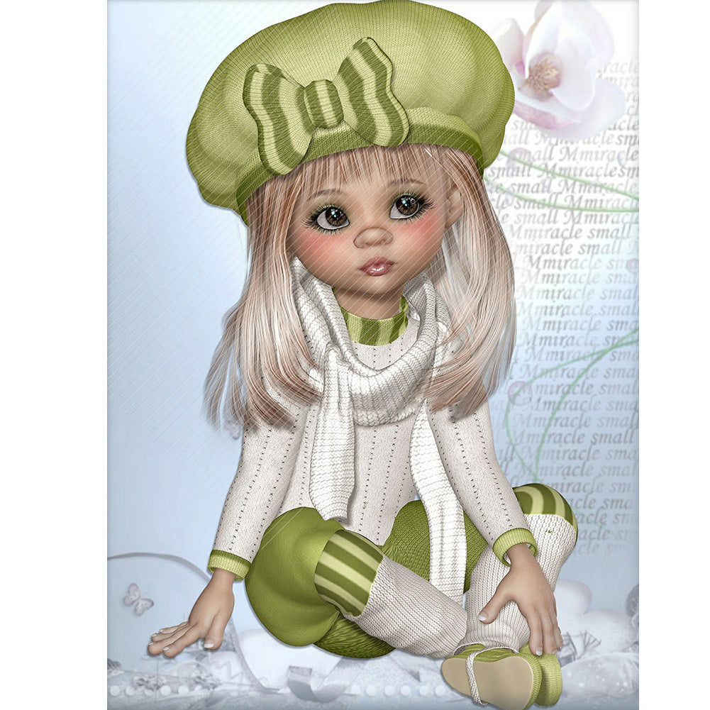 Diamond Painting - Full Round - big eyes girl (30*40CM)