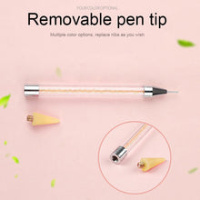 Load image into Gallery viewer, Dual Heads Dotting Wax Pen Point Drill Picker Nail Art Stud Dotter (Yellow)
