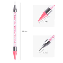 Load image into Gallery viewer, Dual Heads Dotting Wax Pen Point Drill Picker Nail Art Studs Dotter (Pink)
