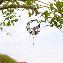 Load image into Gallery viewer, DIY Diamond Painting Light Catcher Hanging Crystal Wind Chime (Moon Wolf)
