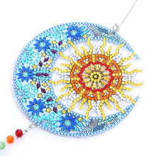 Load image into Gallery viewer, DIY Diamond Painting Light Catcher Hanging Crystal Wind Chime (Sun Moon)
