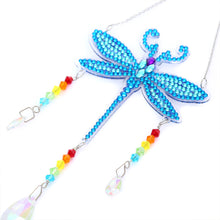 Load image into Gallery viewer, DIY Diamond Painting Light Catcher Hanging Crystal Wind Chime (Dragonfly)
