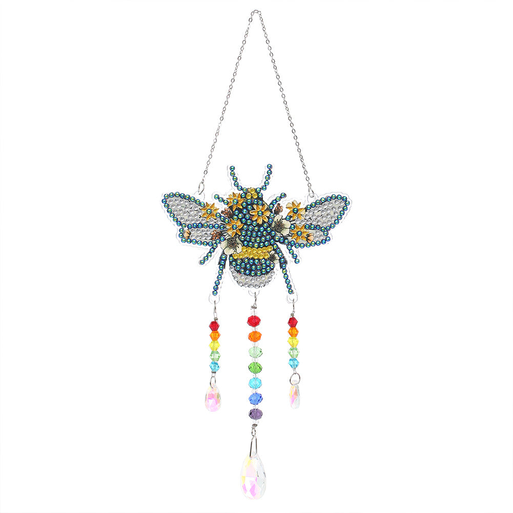 DIY Diamond Painting Light Catcher Hanging Crystal Wind Chime (Bee)