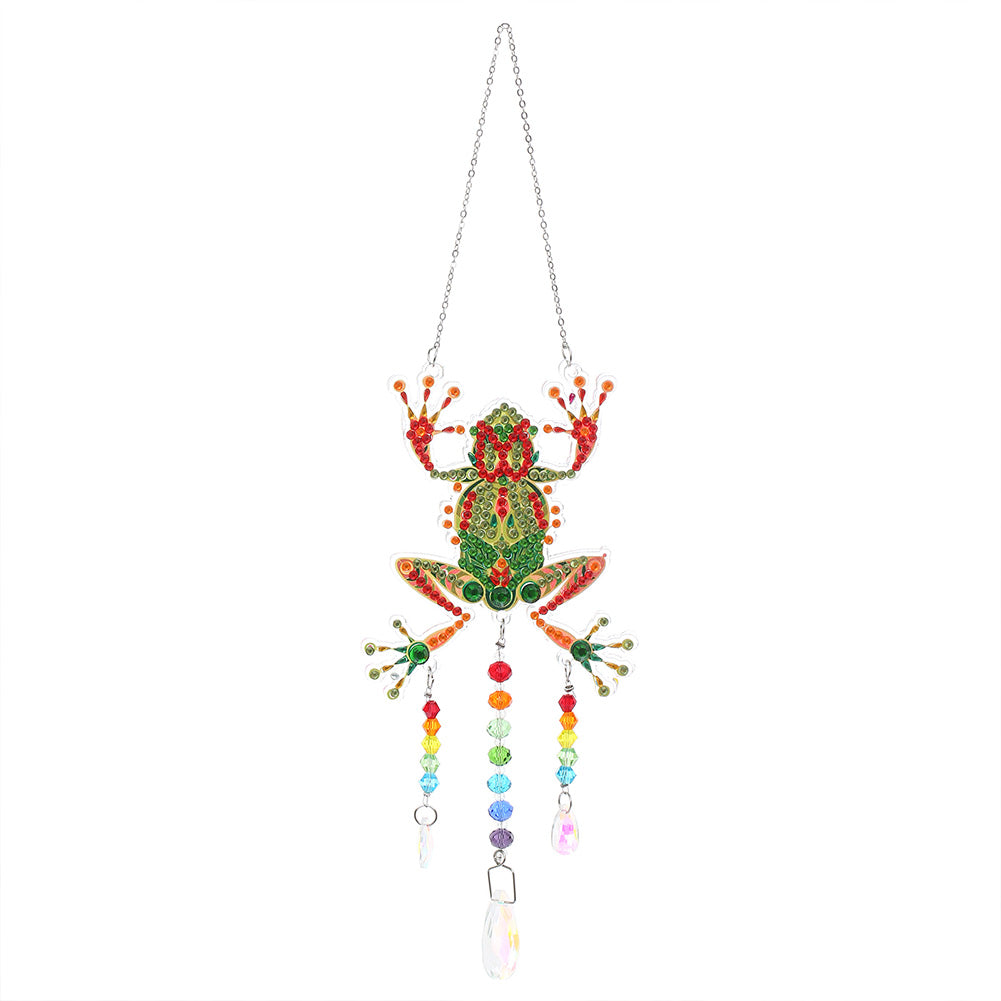 DIY Diamond Painting Light Catcher Hanging Crystal Wind Chime (Frog)