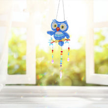 Load image into Gallery viewer, DIY Diamond Painting Light Catcher Hanging Crystal Wind Chime (Owl)
