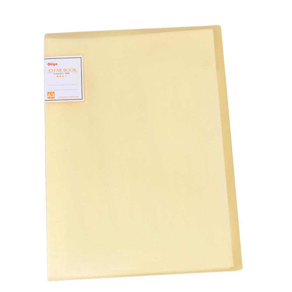 A3 30 Pages Diamond Painting Waterproof Photo Album Book Covers (Yellow)