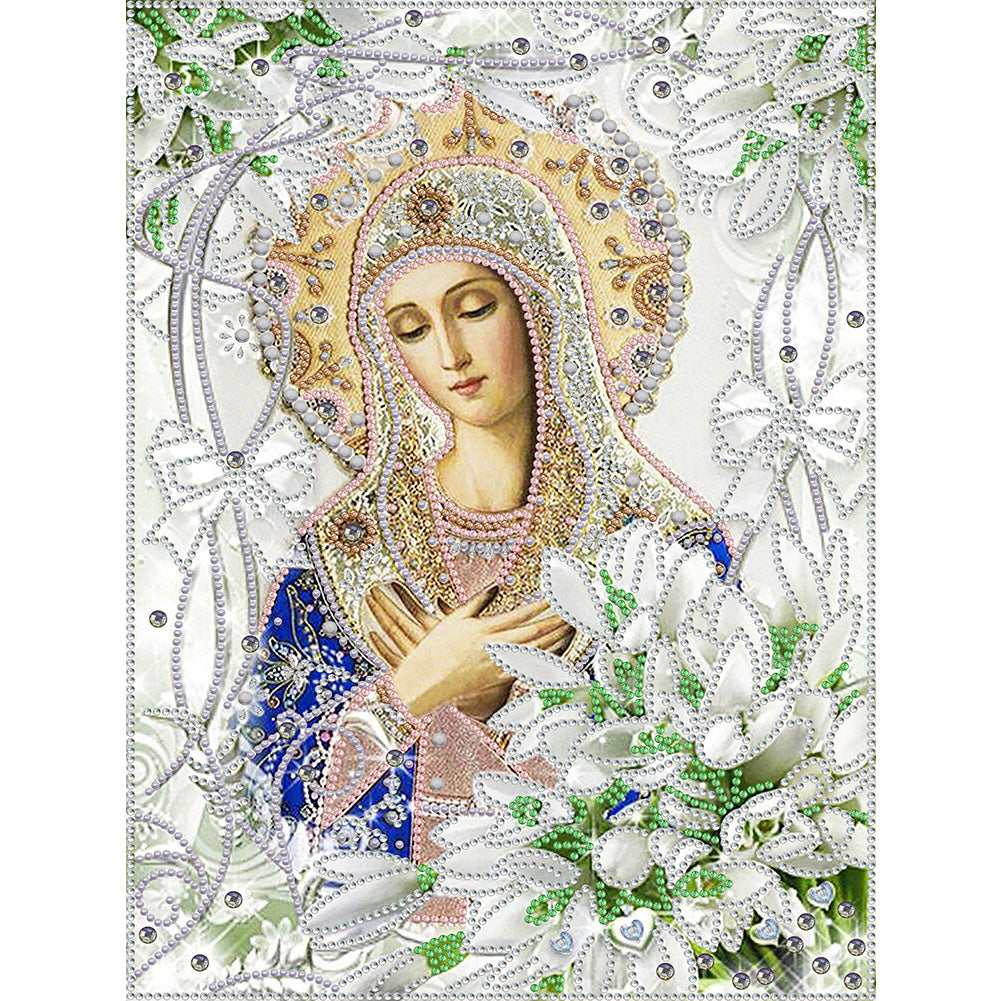 Diamond Painting - Partial Special Shaped - Madonna (30*40cm)