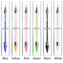 Load image into Gallery viewer, Dual Heads Dotting Wax Pen Point Drill Picker Nail Art Stud Dotter (Yellow)
