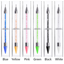 Load image into Gallery viewer, Dual Heads Dotting Wax Pen Point Drill Picker Nail Art Studs Dotter (Pink)
