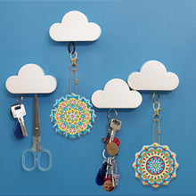 Load image into Gallery viewer, 5pcs Diamond Painting Keychain DIY Mandala Key Ring Pendants (YSK084)
