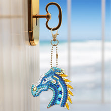 Load image into Gallery viewer, 5pcs Diamond Painting Keychain DIY Dragon Animal Key Ring Pendants (YSK090)
