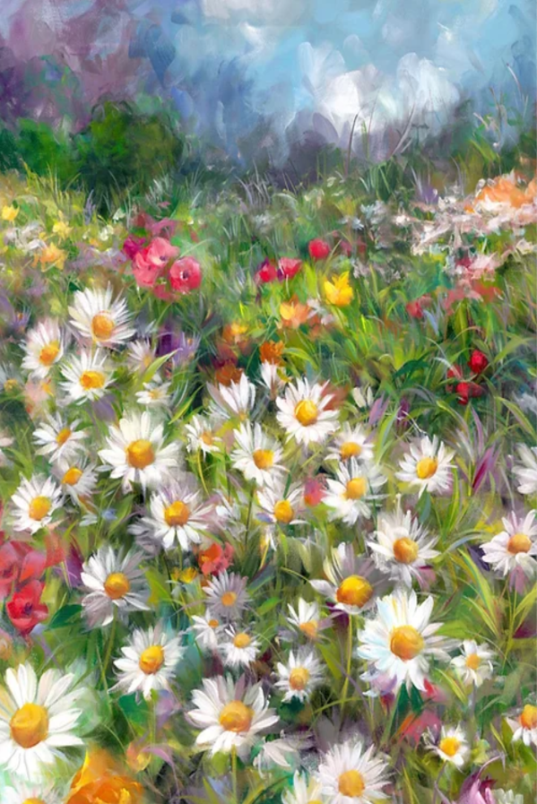AB Diamond Painting - Full Round - Little daisy (40*60cm)