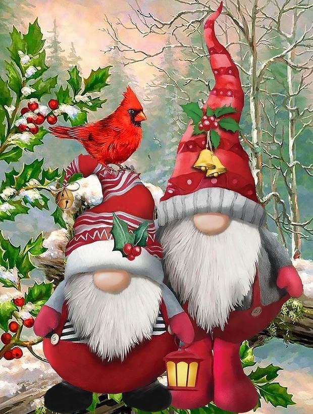 AB Diamond Painting - Full Round - Christmas Gnome (40*53cm)