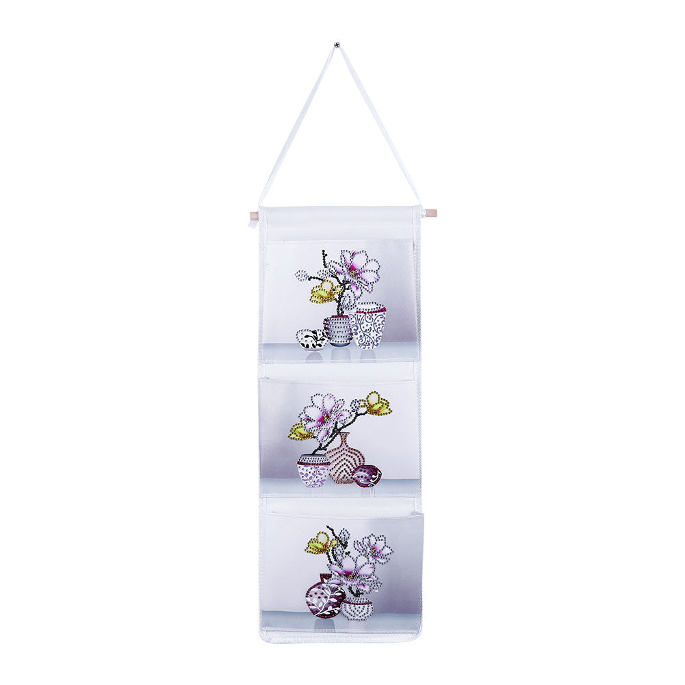 Wall Hanging Storage Bag DIY Flower Diamond Painting Organizer (AA1022)