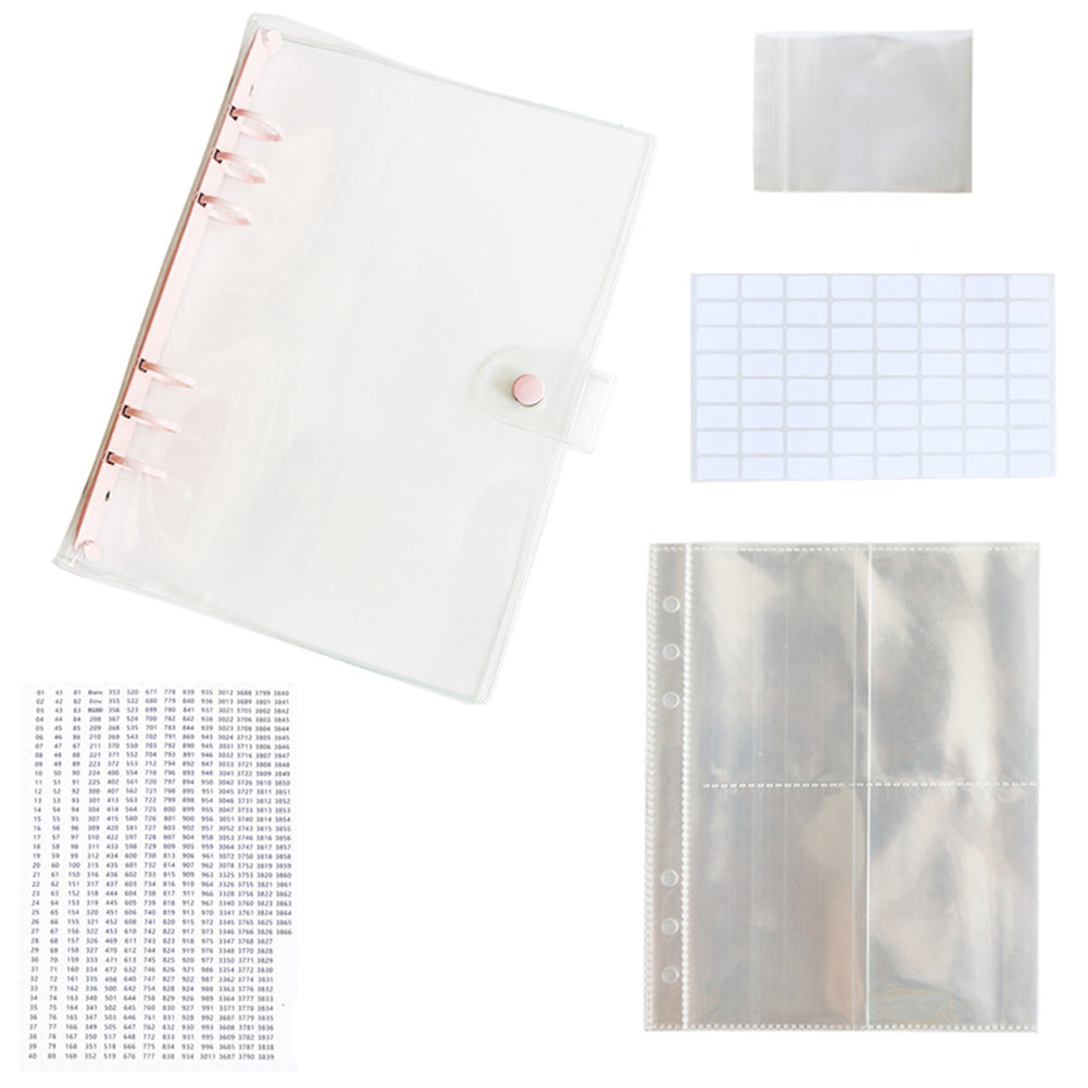 Diamond Painting Storage Book Beads Container Loose Leaf A5 Binder (Pink)