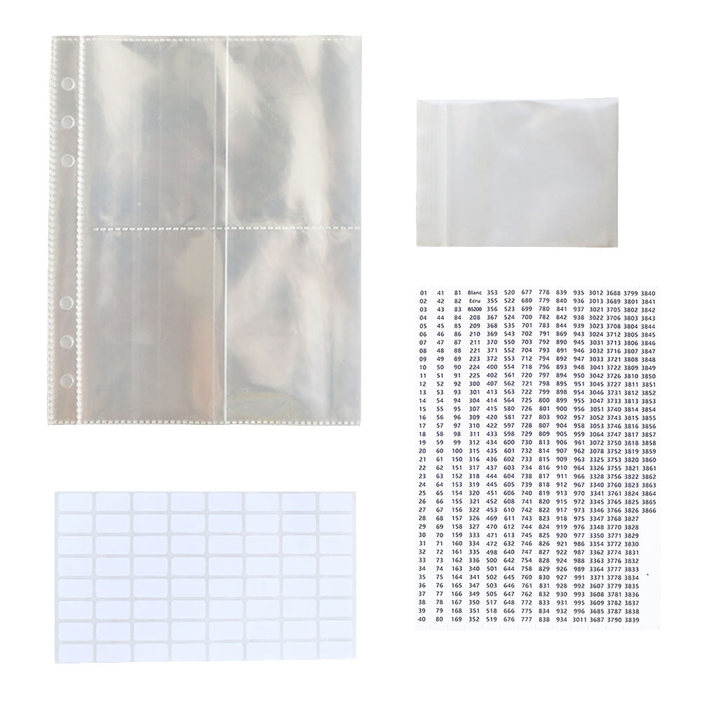 Diamond Painting Storage Book Kits (Loose Leaf+Self Sealing Bag+Stickers)