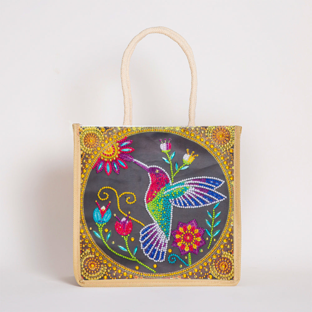 5D Diamond Painting Handbag DIY Bird Linen Shopping Storage Bags (GT5010)