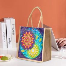 Load image into Gallery viewer, 5D Diamond Painting Handbag DIY Moon Linen Shopping Storage Bags (GT5011)
