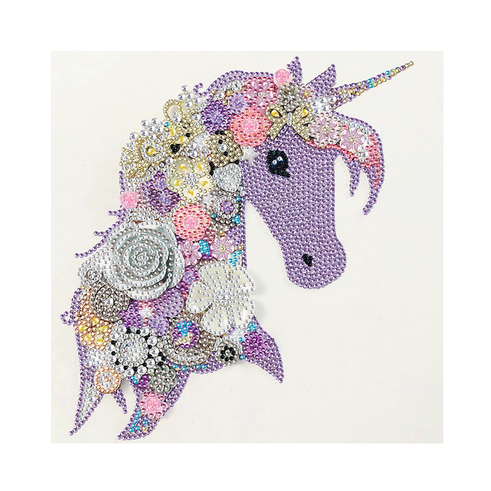 Diamond Painting - Partial Special Shaped - purple unicorn (30*30CM)