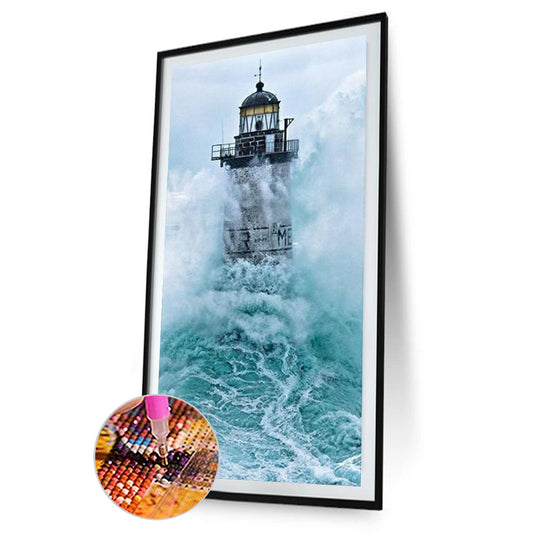 Diamond Painting - Full Round - seaside lighthouse (40*80CM)