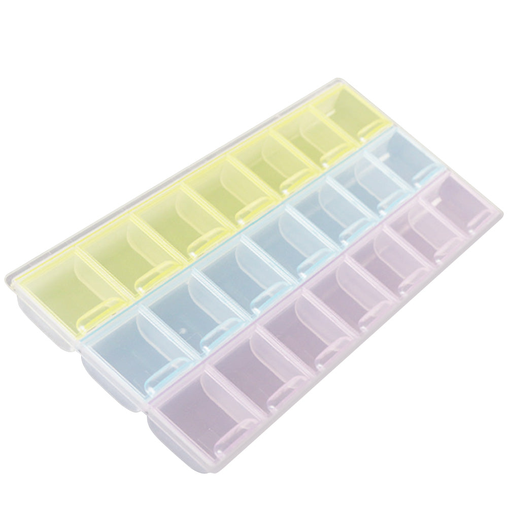 Nail Art Storage Box Diamond Painting Crystal Beads Holder Case (21 Grids)