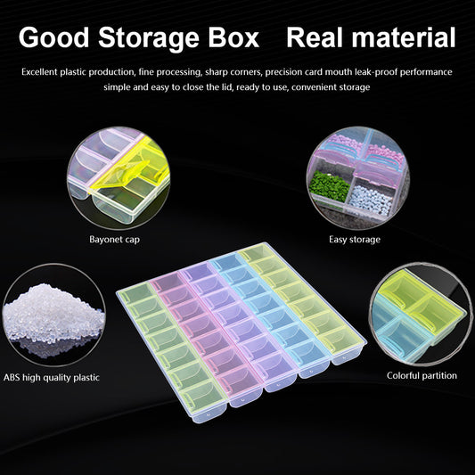 Nail Art Storage Box Diamond Painting Crystal Beads Holder Case (35 Grids)