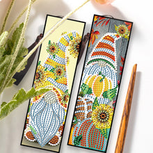 Load image into Gallery viewer, 2pcs DIY Diamond Painting Leather Bookmark Gnome Tassel Crafts (FQY024)
