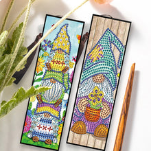 Load image into Gallery viewer, 2pcs DIY Diamond Painting Leather Bookmark Gnome Tassel Crafts (FQY026)
