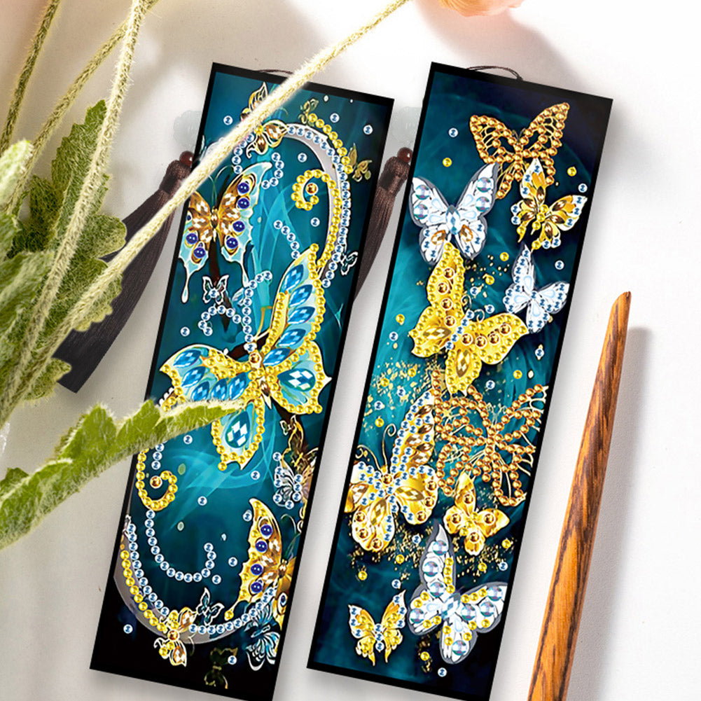 Paint Splatter Print and Tassel Handmade Bookmark for Book Lover