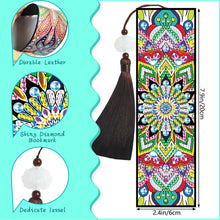 Load image into Gallery viewer, 2pcs DIY Diamond Painting Leather Bookmark Mandala Tassel Crafts (FQY042)

