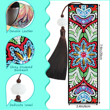 Load image into Gallery viewer, 2pcs DIY Diamond Painting Leather Bookmark Mandala Tassel Crafts (FQY042)

