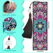 Load image into Gallery viewer, 2pcs DIY Diamond Painting Leather Bookmark Mandala Tassel Crafts (FQY047)
