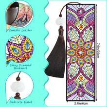 Load image into Gallery viewer, 2pcs DIY Diamond Painting Leather Bookmark Mandala Tassel Crafts (FQY047)
