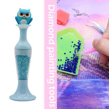 Load image into Gallery viewer, Vase 5D Diamond Painting Point Drill Pen DIY Craft (Blue Owl w/ Drill)
