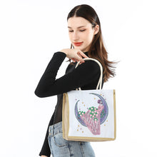 Load image into Gallery viewer, Moon Fairy Diamond Painting Handbag DIY Linen Shopping Storage Bag (AA1032)
