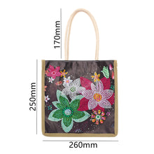 Load image into Gallery viewer, Flower Grass Diamond Painting Handbag DIY Linen Shopping Tote Bag (AA1035)
