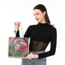 Load image into Gallery viewer, Peacock Diamond Painting Handbag DIY Linen Shopping Tote Bag (AA1040)

